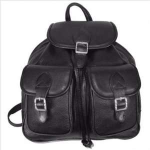 David King 3314 Flap Top Double Front Pocket Backpack Color: Café 