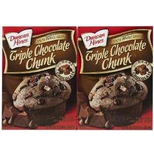 Duncan Hines Triple Chocolate Chunk Muffin Mix, Whole Grain, 20.1 oz 