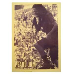  Pearl Jam Poster Eddie Vedder Early