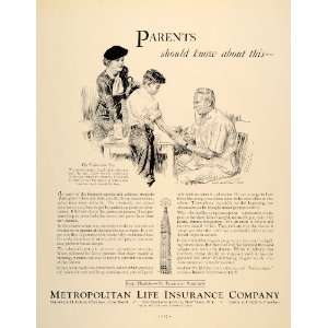  1937 Ad Parents Doctor James Montgomery Flagg Insurance 