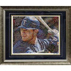  Texas Rangers Josh Hamilton Framed 16x20 Mosaic by Steiner 