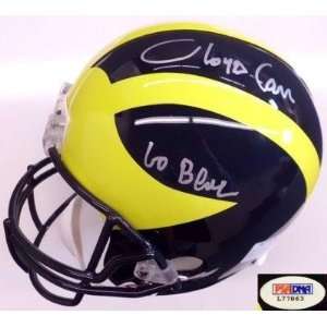  Lloyd Carr Michigan Wolverines Signed Fs Helmet Sports 