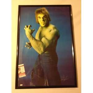  Hulk LOU FERRIGNO Signed Autographed Framed Poster JSA 