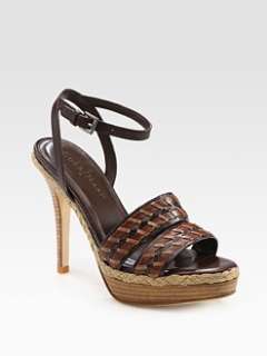 Cole Haan   Vanessa Air Woven Leather Platform Sandals