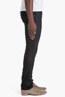 Nudie Jeans Thin Finn Dry Black Coated Jeans for men  SSENSE