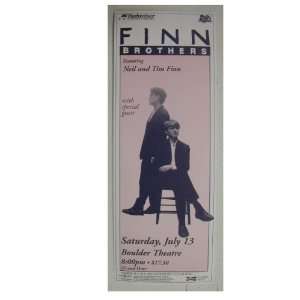  Finn Brothers Handbill Concert Poster Neil & Tim At The 