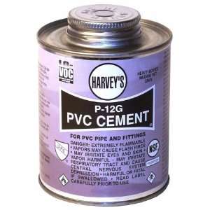  Harvey 8 Oz P 12G Heavy Bodied Gray PVC Cement   018260 24 