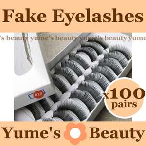 x100 Pairs  False / Fake Eyelash Eyelashes Wedding Eye Help NEW 