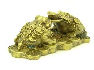 Feng Shui Double Money Frog Biting Coin And Gold Ingot  