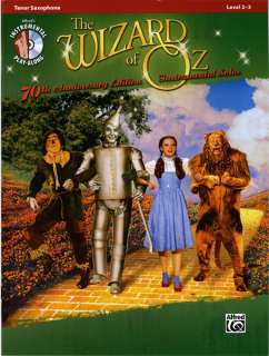   of Sheet Music   The Wizard of Oz Tenor Sax Saxophone Music Book +CD