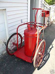 FIRE EXTINGUISHER CART 1950S FORD ROUGE PLANT DEARBORN  