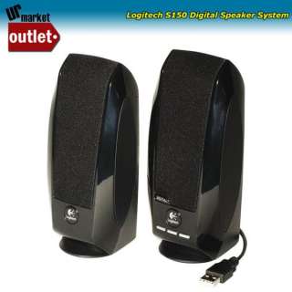 Logitech S150 USB Digital Stereo PC Computer Speaker System Win7 & Mac 