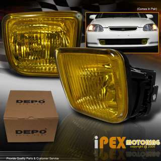   Sedan Coupe (DEPO GLASS) Yellow Amber Fog Lights Lamp+Switch  