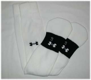   Mens White Black Athletic Socks Soccer Baseball LG Heat Gear  
