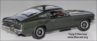 Danbury Mint 124 1968 Ford Mustang GT  Bullitt diecast car