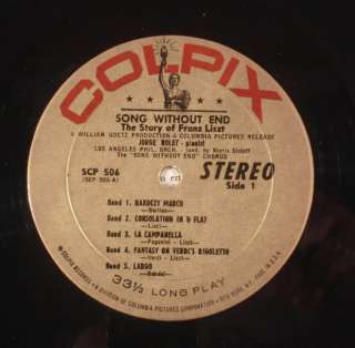 FRANZ LISZT SONG WITHOUT END   1960 LP Soundtrack NM  