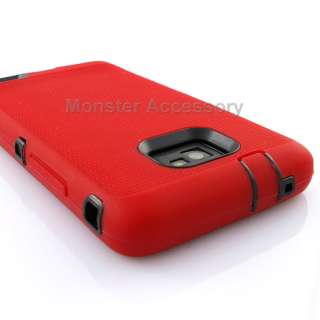Red Double Layered Hard Case Cover Samsung Galaxy S2  