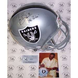 Tim Brown Autographed Helmet   Authentic