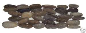 Gemstones Round Stacked Pebble Stone Tiles Sample  