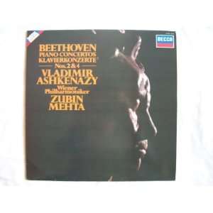   VLADIMIR ASHKENAZY Beethoven Piano Concertos 2 & 4 LP Vladimir