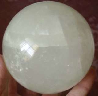 NATURAL WHITE GLOW IN THE DARK CALCITE SPHERE HEALING from China