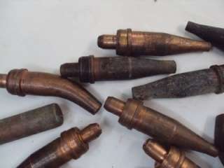 27 USED ACETYLENE WELDING CUTTING TIP VICTOR NOZZLES  