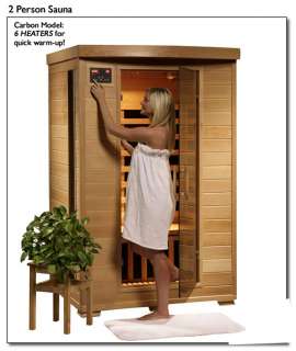 HeatWave Coronado 2 Person Home Sauna w/Carbon Heaters  