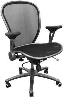 SILVER FINISH MESH HIGH BACK COMPUTER OFFICE DESK CHAIR  