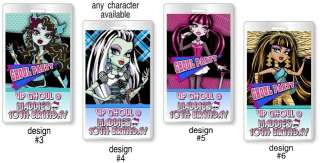 Monster High Birthday Party Invitations and Favors  