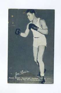 JOE LOUIS Brown Bomber boxing boxer exhibit card photo  