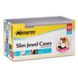  NEW 50/Pk Slim CD/DVD Clear Jewel Cases (Memory & Blank 