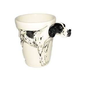  English Pointer Sculpted Handpainted Ceramic Dog Mug