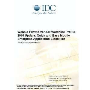 Vendor Watchlist Profile 2010 Update Quick and Easy Mobile Enterprise 