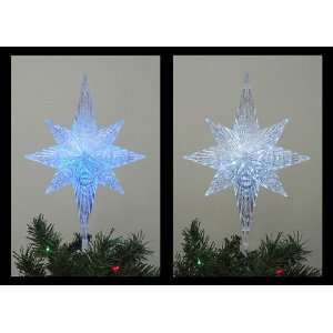 11 LED Color Changing Star Christmas Tree Topper Blue to White #ES61 