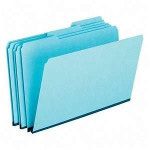  Blue Pressboard Expanding File Folders, Legal, 1/3 Cut, 25 