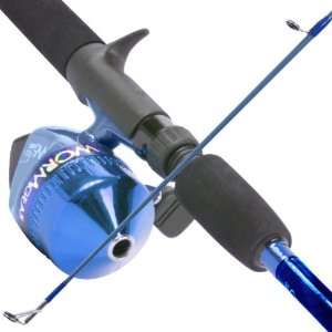   Bend Worm Gear Fishing Rod & Spincast Reel Combo Blue 