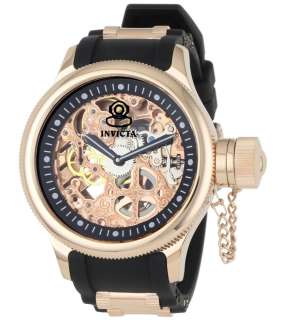   men s russian diver rose gold skeleton dial mechanical watch invicta