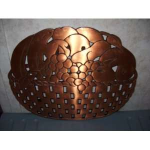  Trivet Copper Color Cast Iron Fruit Basket w/4 Feet bottom 
