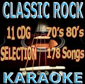 178 Songs On 11 CDG SELECTION Classic Rock Karaoke NEW  