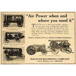  1924 Ad Sullivan Machinery Compressor Gas Engine Truck 
