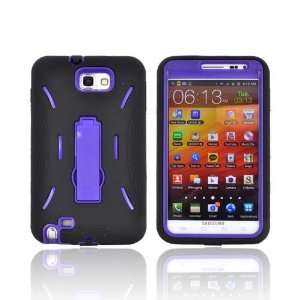   Note Black Purple Hard Silicone Shell Case Cover Stand: Electronics