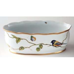 Anna Weatherley Masters Collection Brown Bird Oval Cachepot 12 X 5 In