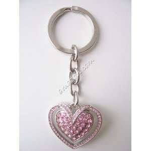  Argento SC Double Heart Charm Keychain: Everything Else