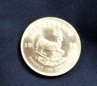 1978 1oz Fine Gold Krugerrand South Africa Coin Uncirculated  