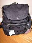 COACH Kyra Daisy Black Signature Backpack Bag Tote Diaper Purse 16548 