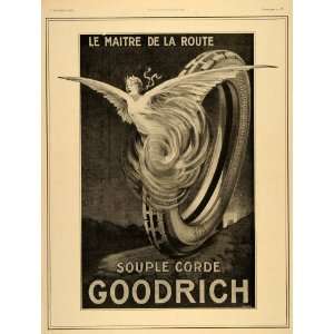  1920 Ad French Goodrich Tire Master Road Angel Art Deco 