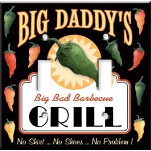  Switch Plate Cover Art Big Daddys Grill Food DBL