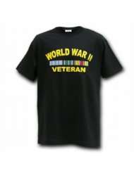 World War II, Black Military T shirts, Mens Tees SIZE Large