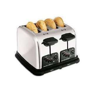 Hamilton Beach 4 slice Chrome Toaster Wide Slots and Easy clean Crumb 