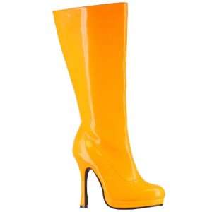  Lets Party By Ellie Shoes Neon Orange Adult Boots / Orange 